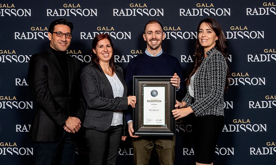 Karina Harvey, adjointe aux projets, Yan Milot, vice-président et Roxane Beaulieu, adjointe aux opérations.