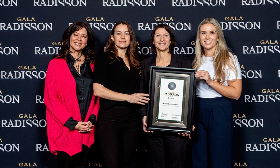 ancy Sabourin, directrice de Radio-Canada Mauricie, Centre-du-Québec, Joanie Champagne, administratrice, Stéphanie Marion, présidente et Sabrina Bernier, directrice générale.