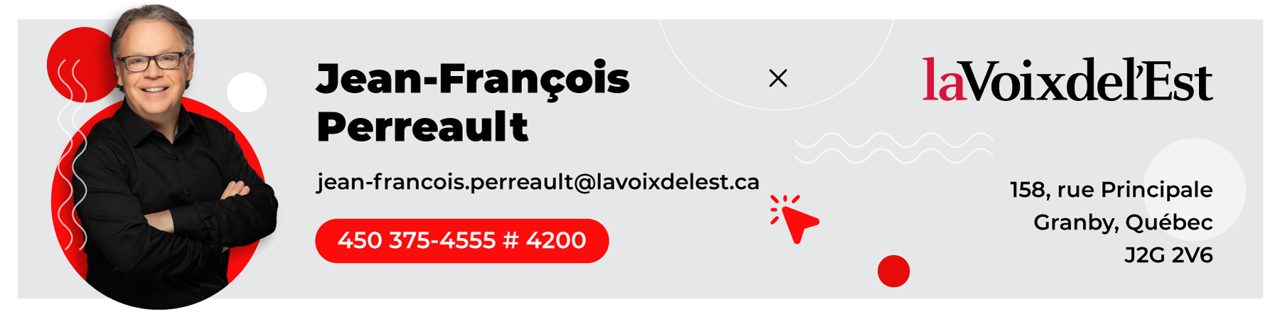 Signature de Jean-François Perreault et image cliquable pour envoyer un courriel