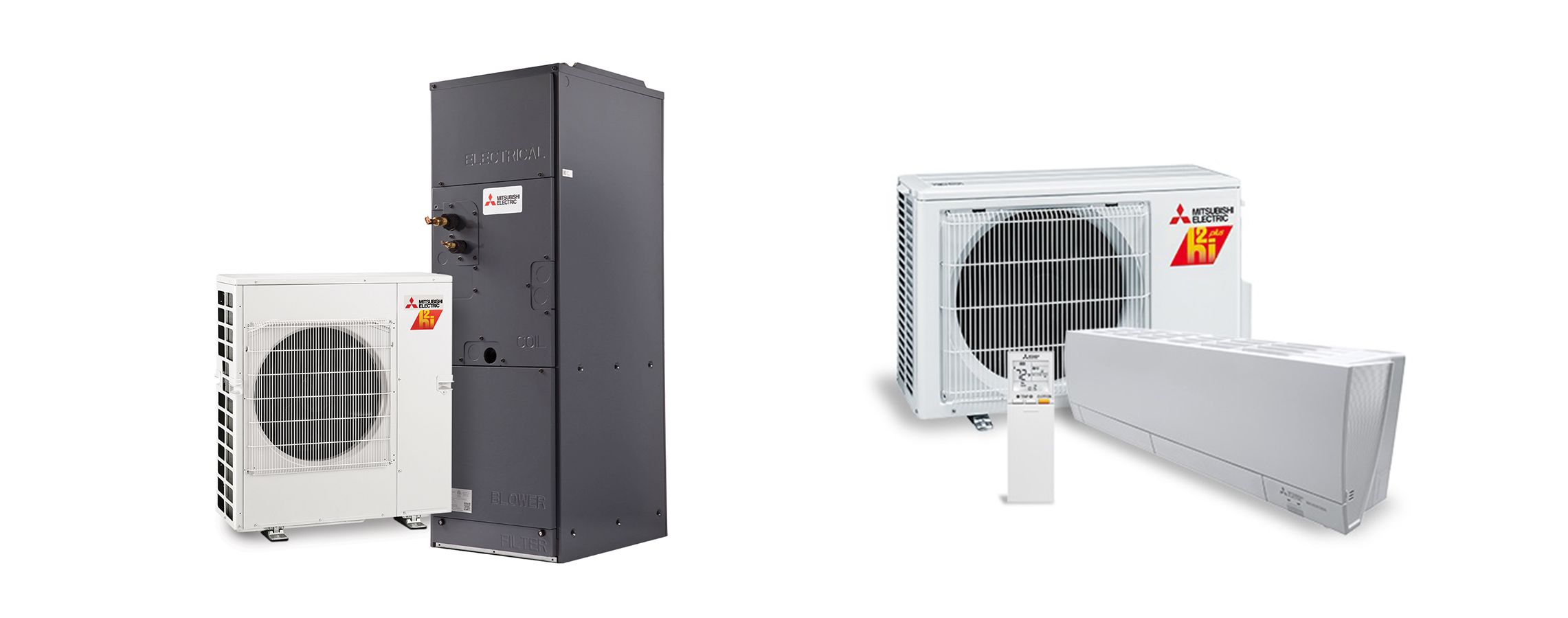 Images de thermopompes centrales et murales