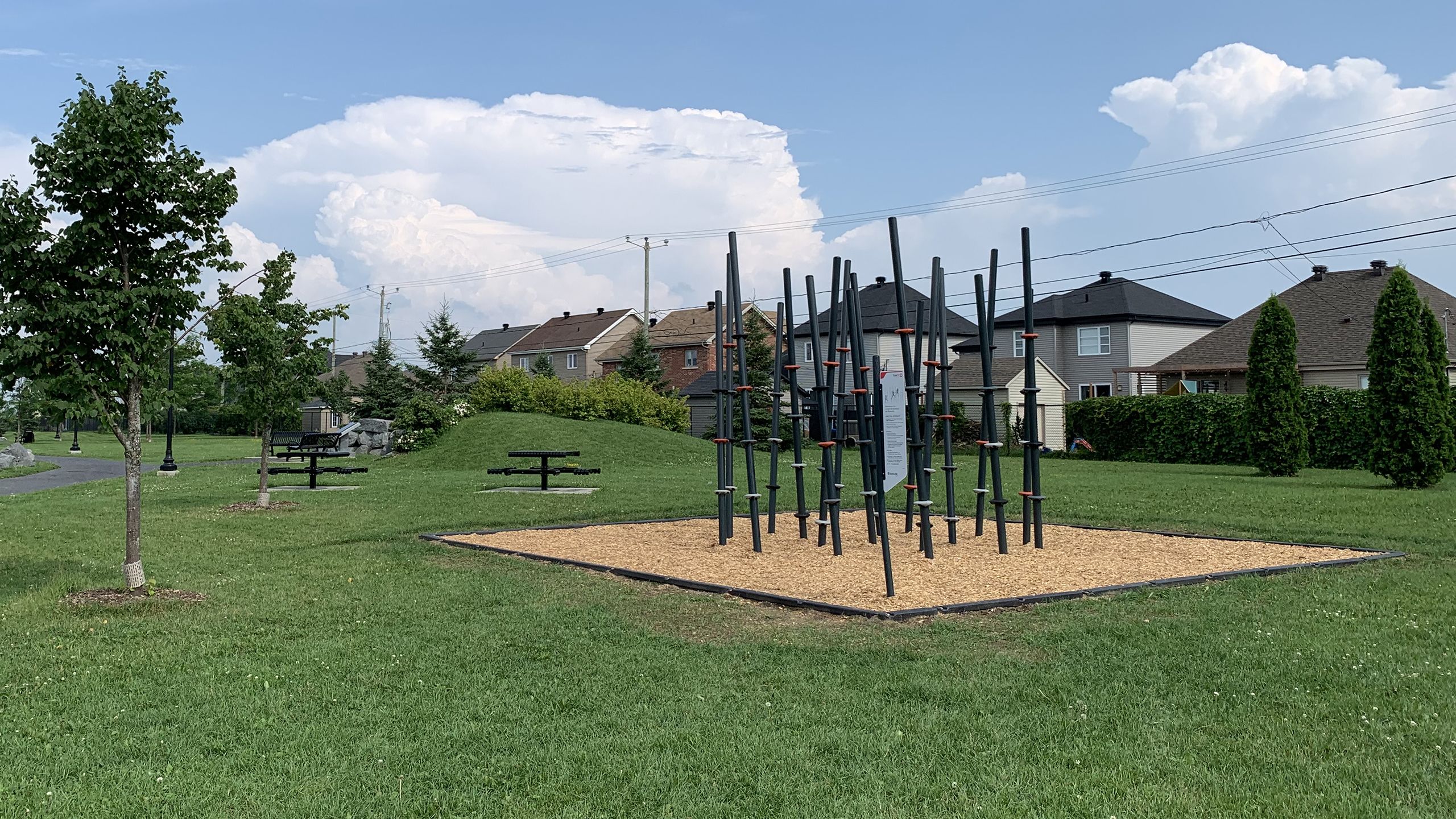 Jeux d'escalade parc extérieur