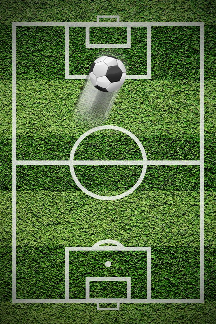 Terrain de soccer avec un ballon qui se déplace