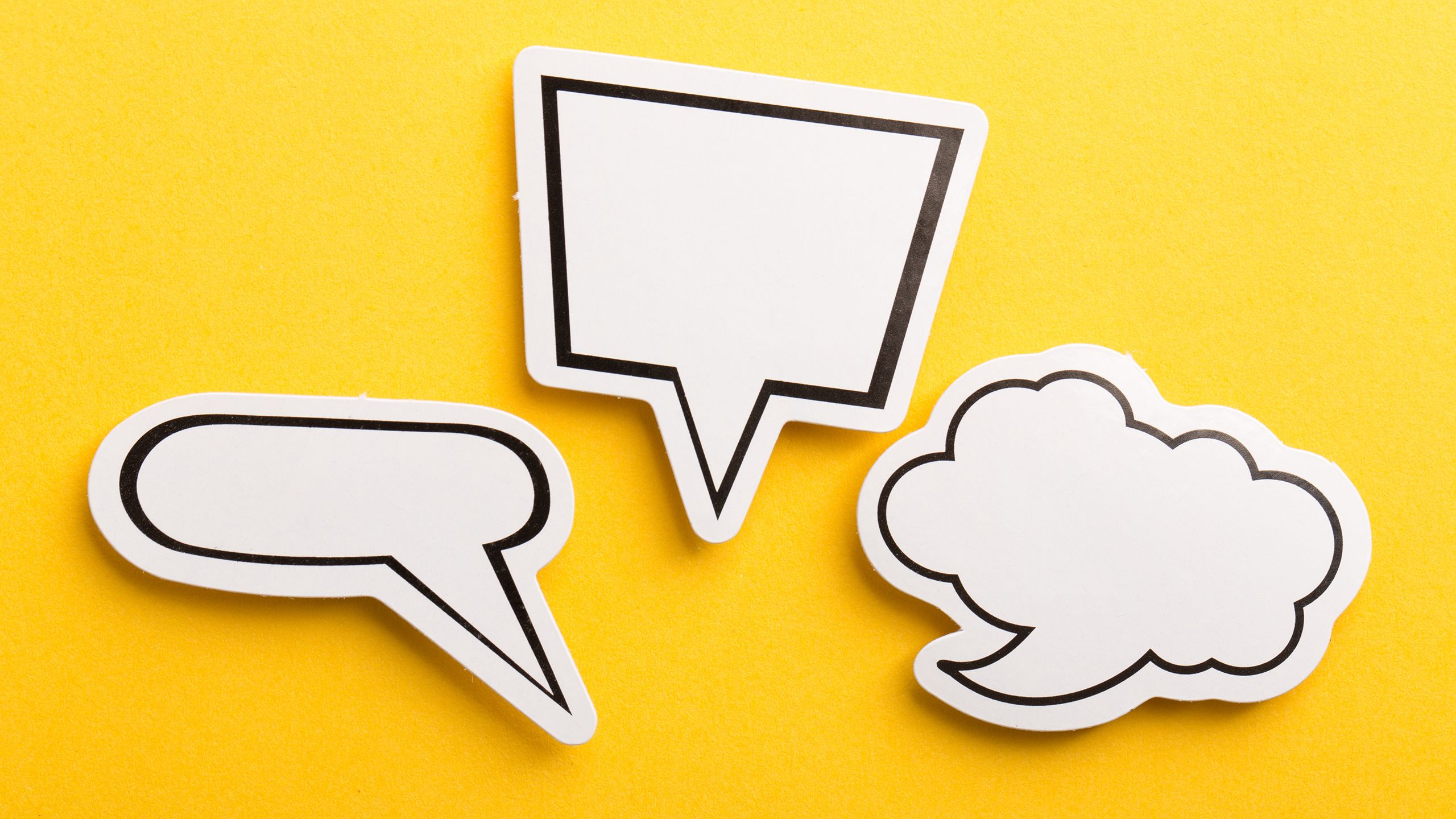 Bulles de conversation sans texte