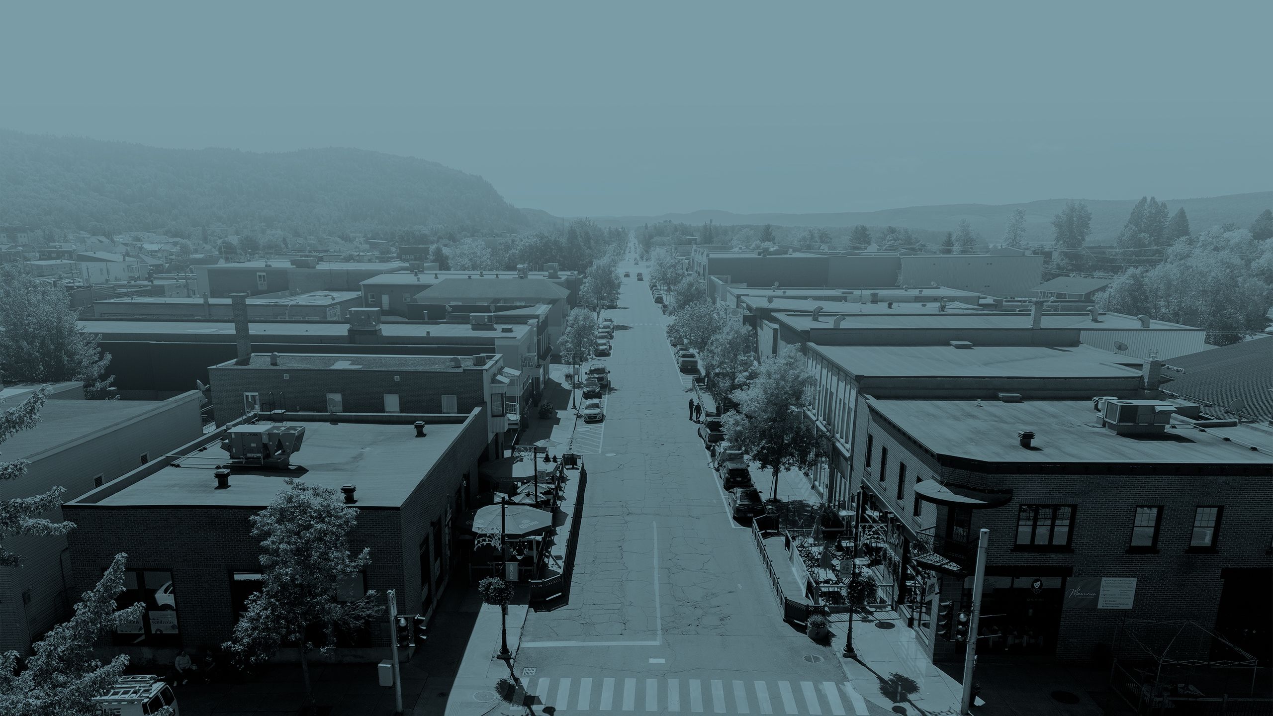 Photo de la rue principale de la ville de La Tuque